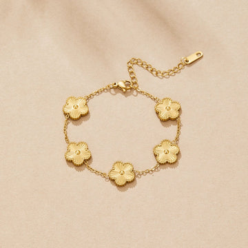 Goldenes Kleeblatt-Armband