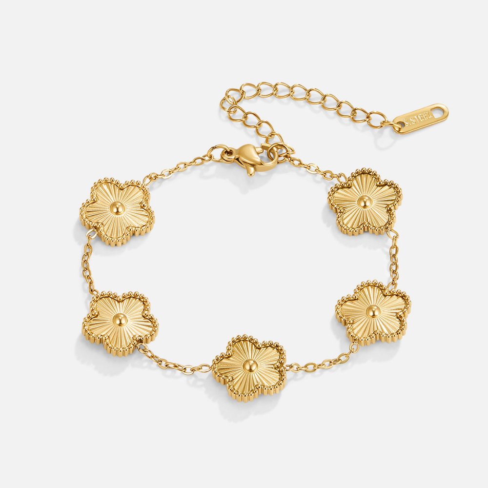 Goldenes Kleeblatt-Armband