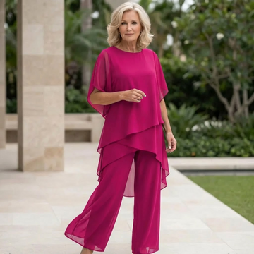 Kimmy | Drapiertes Oberteil mit Palazzo-Hose