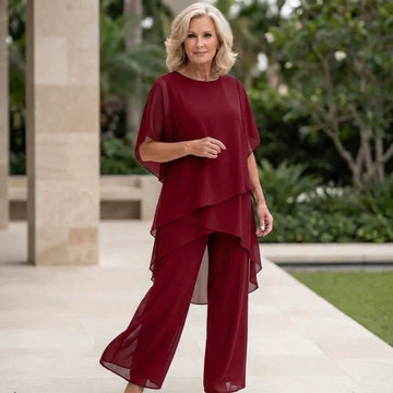 Kimmy | Drapiertes Oberteil mit Palazzo-Hose
