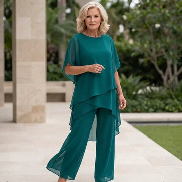 Kimmy | Drapiertes Oberteil mit Palazzo-Hose