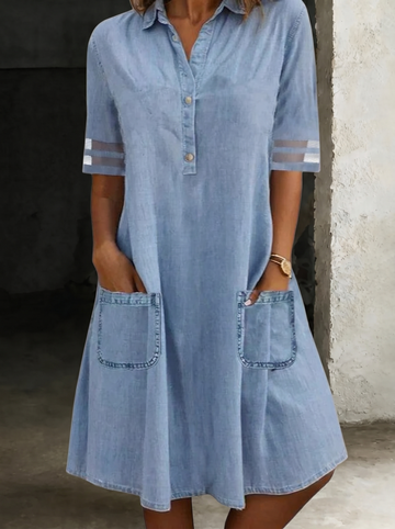 Lucía – Jeanskleid mit betonter Silhouette