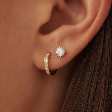 Dara Brillane Stein-Ohrringe-Set | Gold