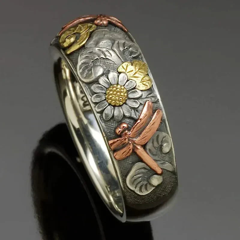 Vintage Silberner Ring Natura
