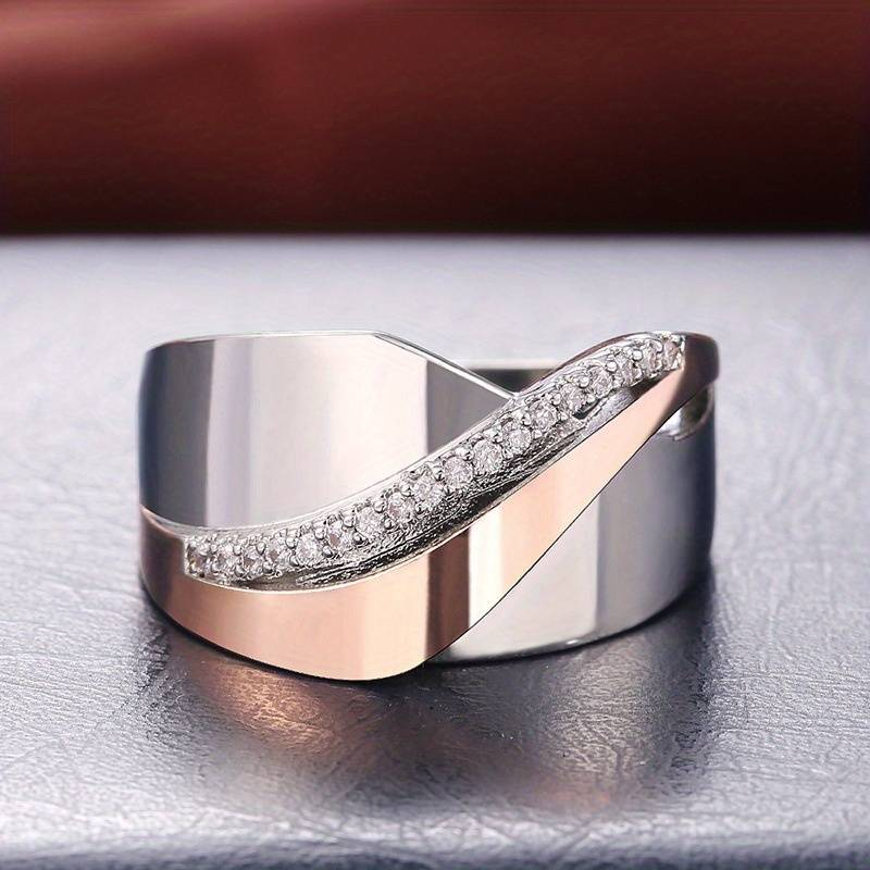 Eleganter Funkelnder Roségold-Ring