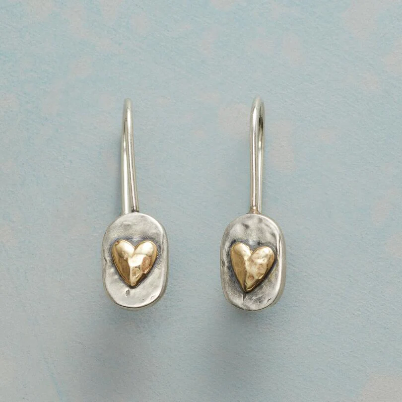 Elegante Silber- und Goldohrringe
