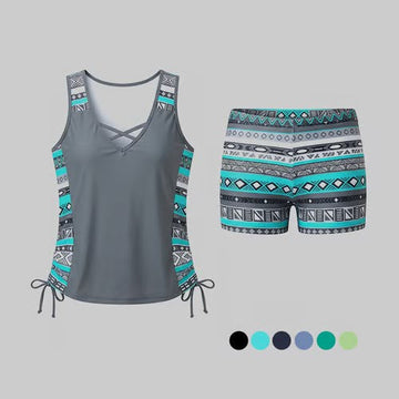 Lara - Gemusterter Tankini mit Short