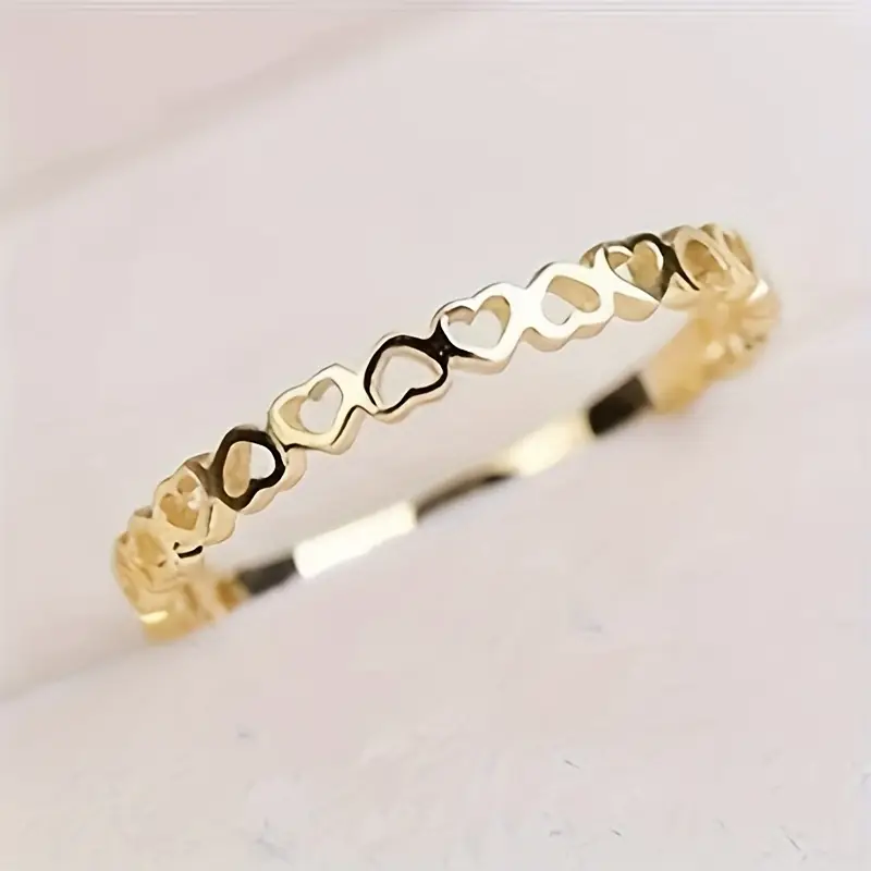 Goldener Herzchen-Ring