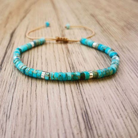 Ozeanisches Türkis-Perlenarmband