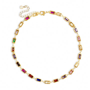 Retro | Regenbogen-Diamant-Choker