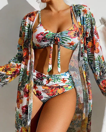 Samoa – Tropischer Bikini mit Passendem Kimono