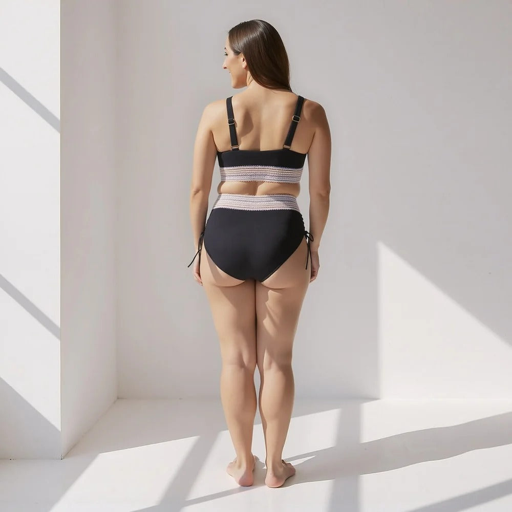 Noa – Hochtaillen-Bikini mit Figurformendem Band