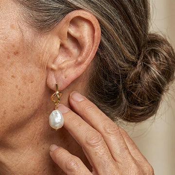 Knotenperlen Eleganz Ohrringe