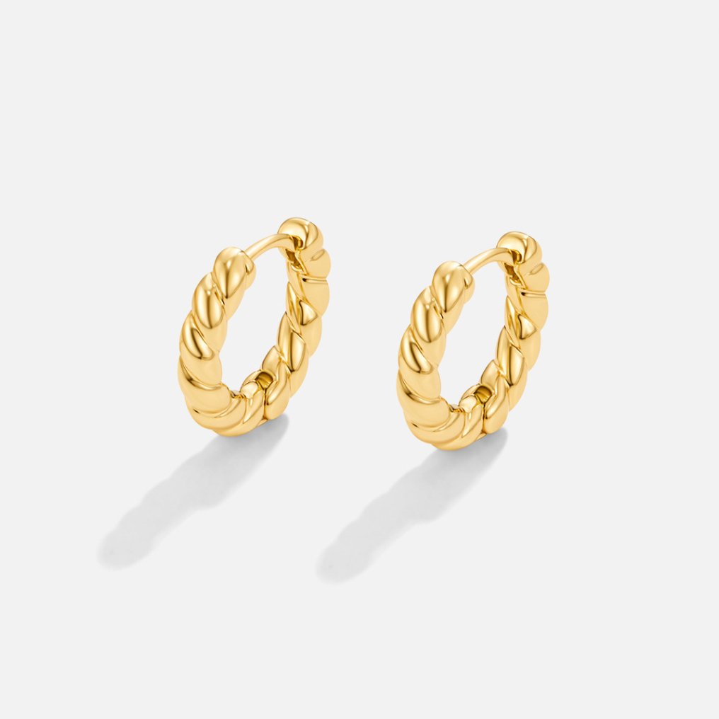 Layla Goldene Twist-Ohrringe