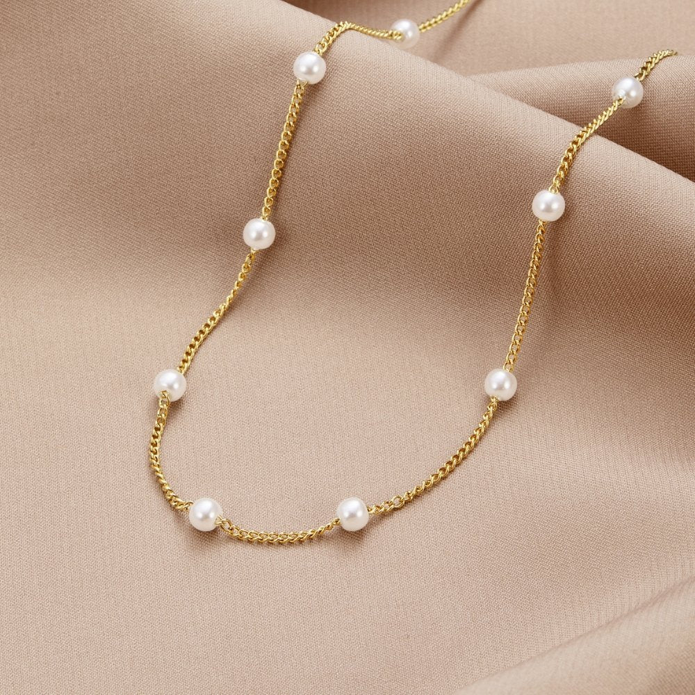 Nura Perlen 18K Goldkette
