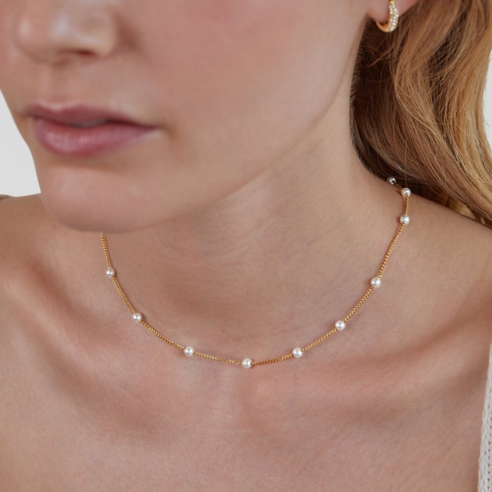 Nura Perlen 18K Goldkette