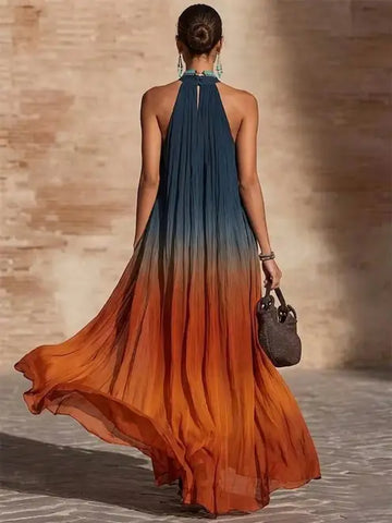 Paula | Langes Boho-Kleid mit Farbverlauf