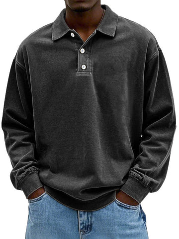 Lässiges langärmeliges Herren-Polo