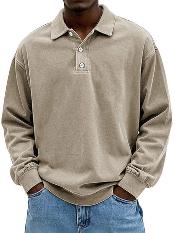 Lässiges langärmeliges Herren-Polo