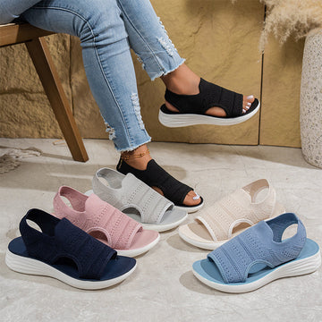 Anne Sandalen mit Plattform aus atmungsaktivem Material für Damen