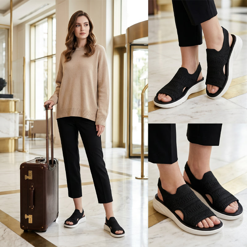Anne Sandalen mit Plattform aus atmungsaktivem Material für Damen