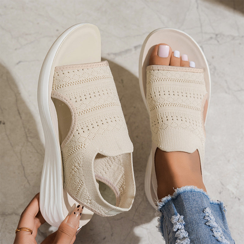 Anne Sandalen mit Plattform aus atmungsaktivem Material für Damen