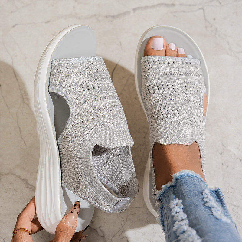 Anne Sandalen mit Plattform aus atmungsaktivem Material für Damen