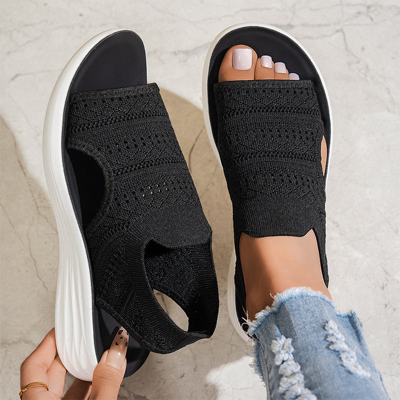 Anne Sandalen mit Plattform aus atmungsaktivem Material für Damen