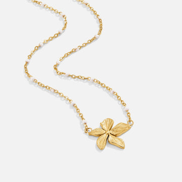 Elegante Kette mit goldener Blume