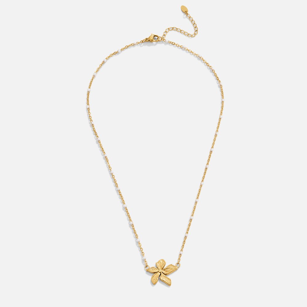 Elegante Kette mit goldener Blume