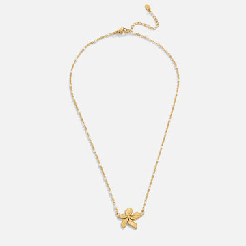 Elegante Kette mit goldener Blume