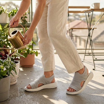 Anne Sandalen mit Plattform aus atmungsaktivem Material für Damen