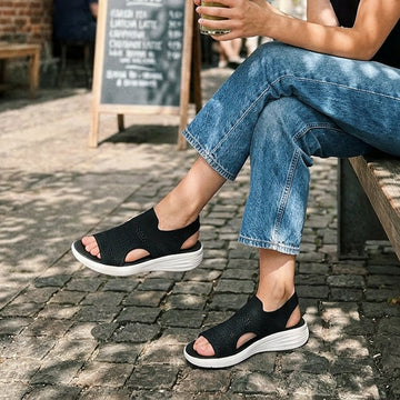 Anne Sandalen mit Plattform aus atmungsaktivem Material für Damen