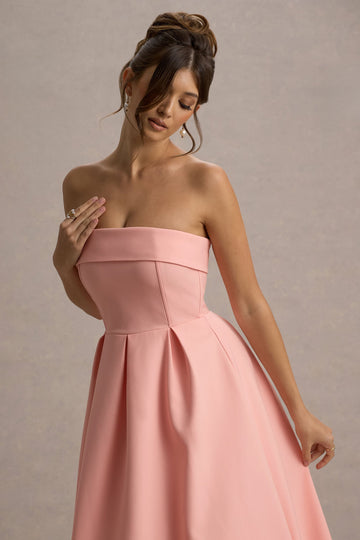 ANNE | Stilvolles Midi-Kleid mit Schulterfreiem Ausschnitt