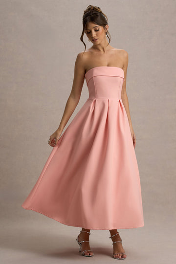 ANNE | Stilvolles Midi-Kleid mit Schulterfreiem Ausschnitt